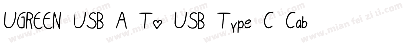 UGREEN USB A To USB Type C Cable Ch字体转换